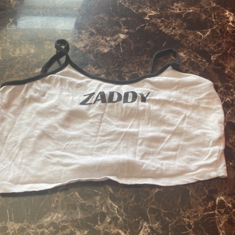Zaddy tank crop top